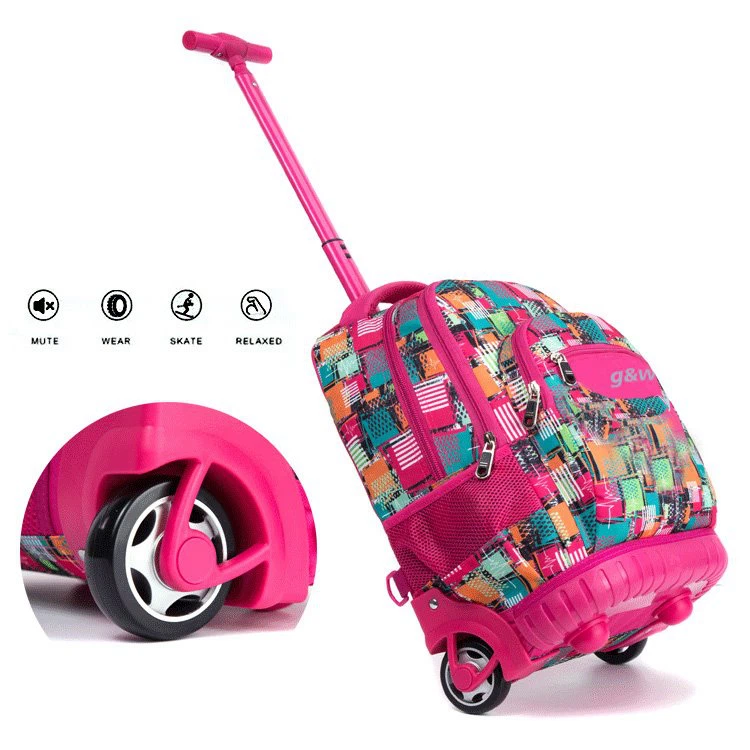 Schooltas met trolley voor kinderen